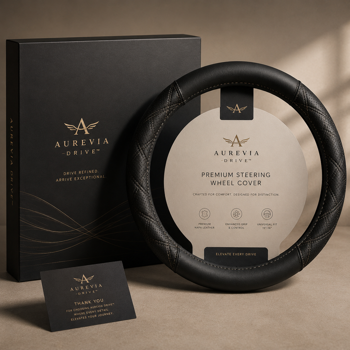 Aurevia Drive™ Premium Steering Wheel Cover