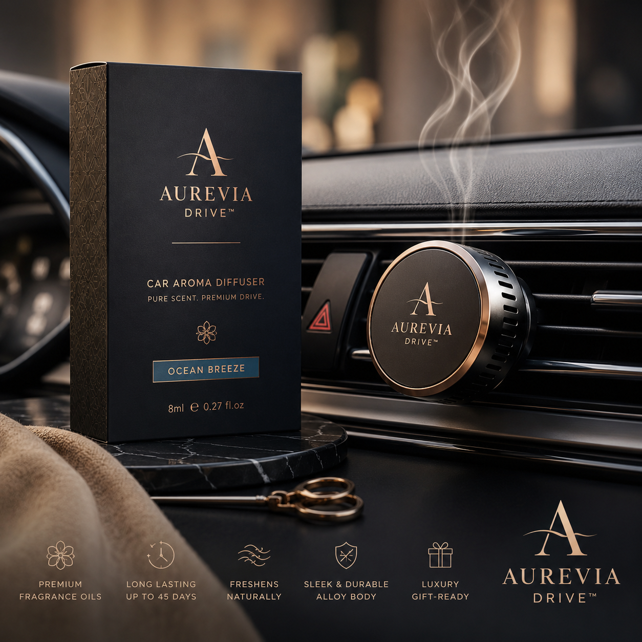 Aurevia Drive™ Car Aroma Diffuser